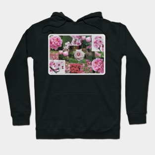 Pink Flowers Collage Hoodie